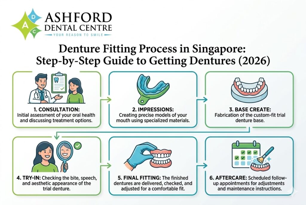 Denture Fitting Process in Singapore: Step-by-Step Guide to Getting Dentures (2026)- dental clinic bedok
